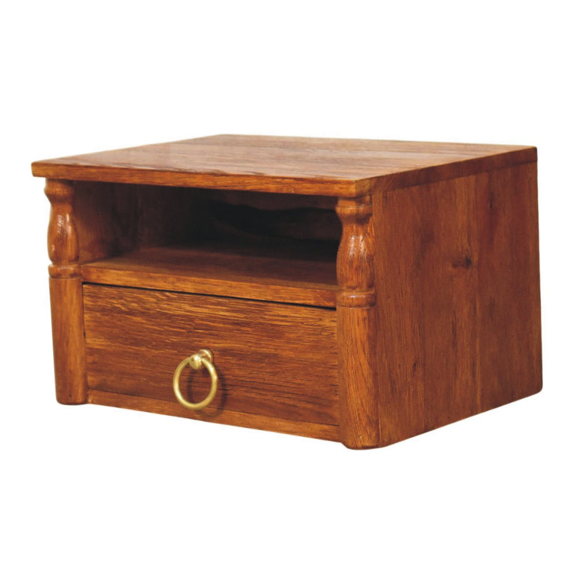 Cove Tiger Oak Floating Wall Nightstand