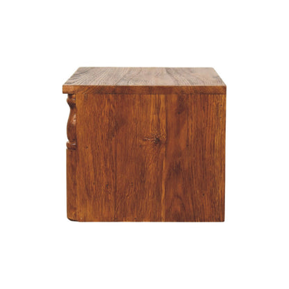 Cove Tiger Oak Floating Wall Nightstand