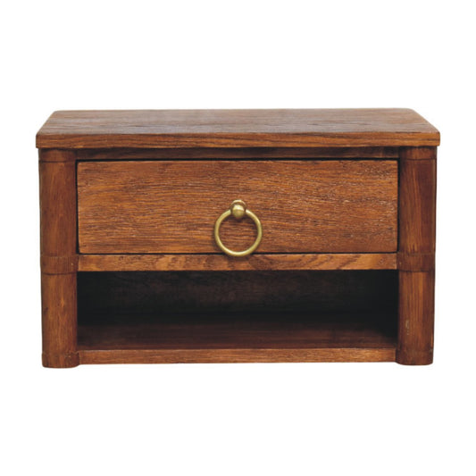 Cove Tiger Oak Box Floating Nightstand