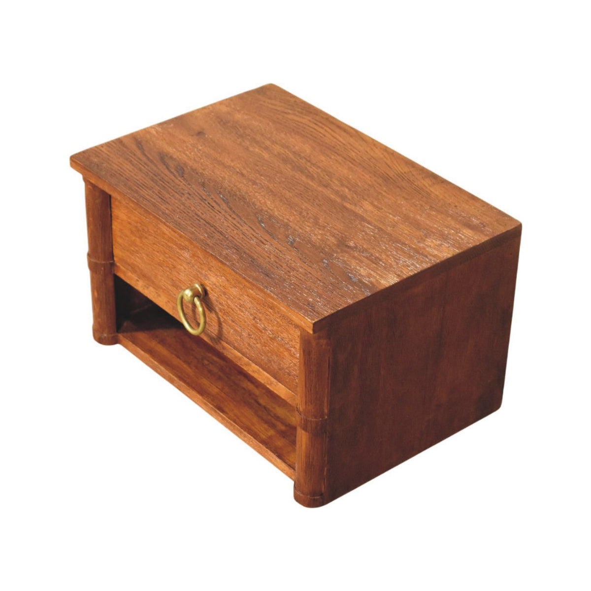 Cove Tiger Oak Box Floating Nightstand