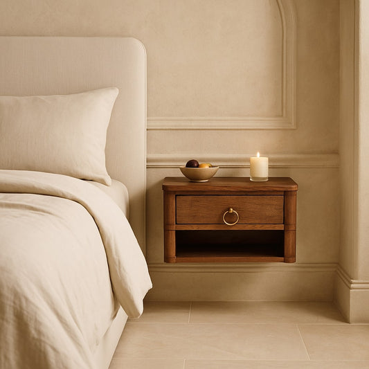 Cove Tiger Oak Box Floating Nightstand
