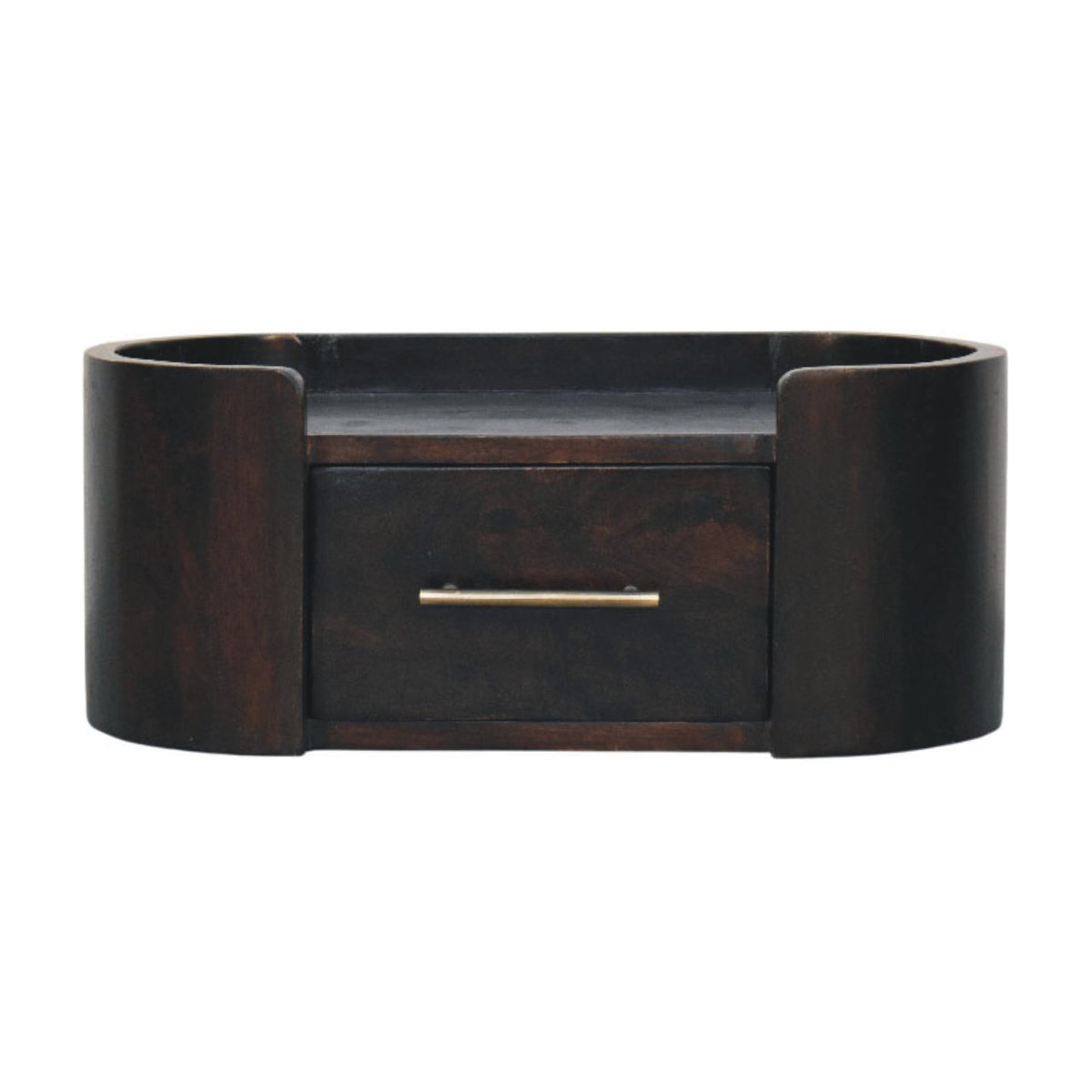 Sonora Mocha Wood Floating 1 Drawer Nightstand
