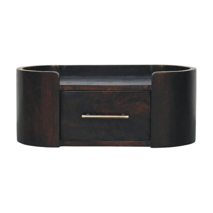 Sonora Mocha Wood Floating 1 Drawer Nightstand