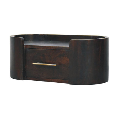 Sonora Mocha Wood Floating 1 Drawer Nightstand