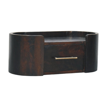Sonora Mocha Wood Floating 1 Drawer Nightstand