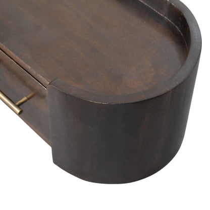 Sonora Mocha Wood Floating 1 Drawer Nightstand