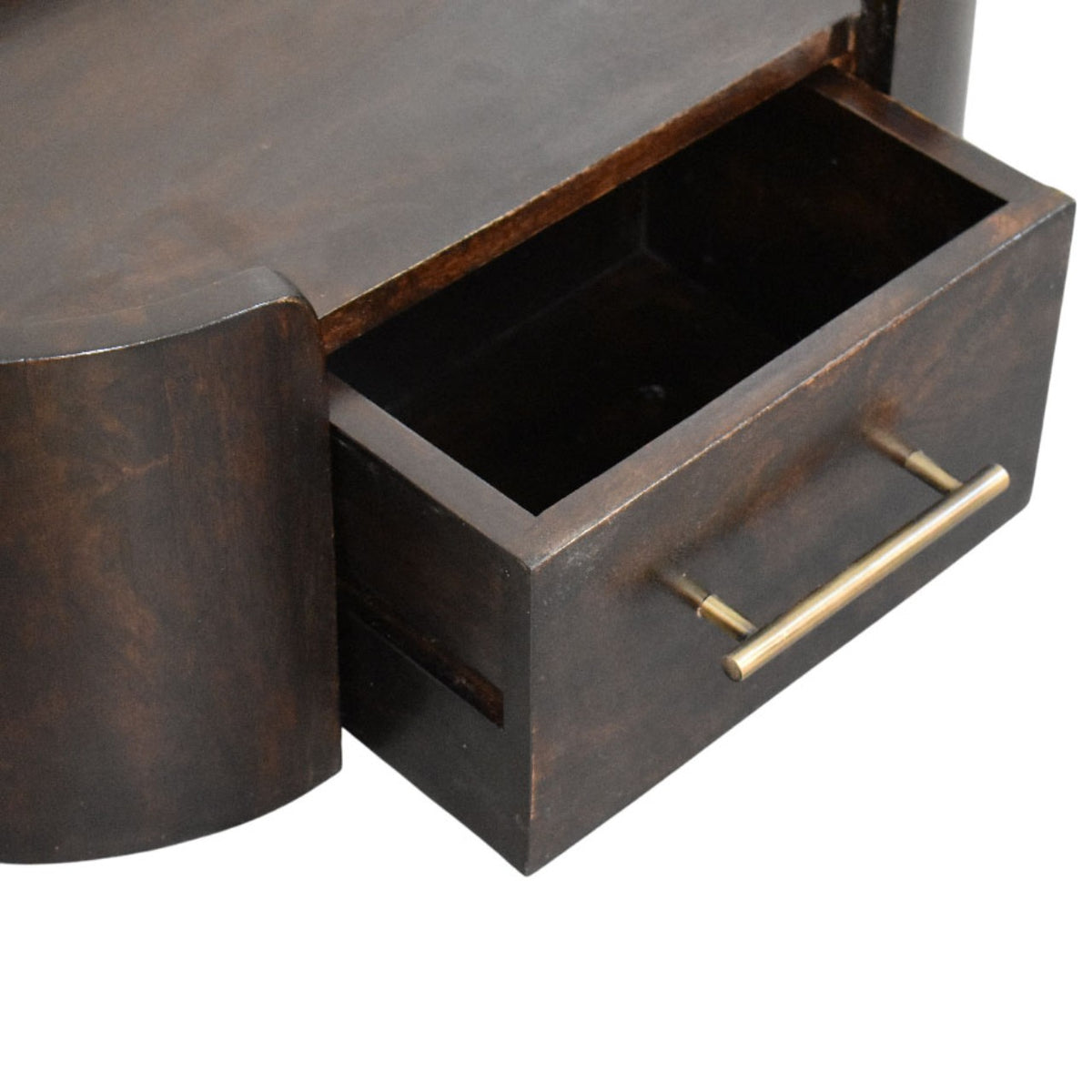 Sonora Mocha Wood Floating 1 Drawer Nightstand