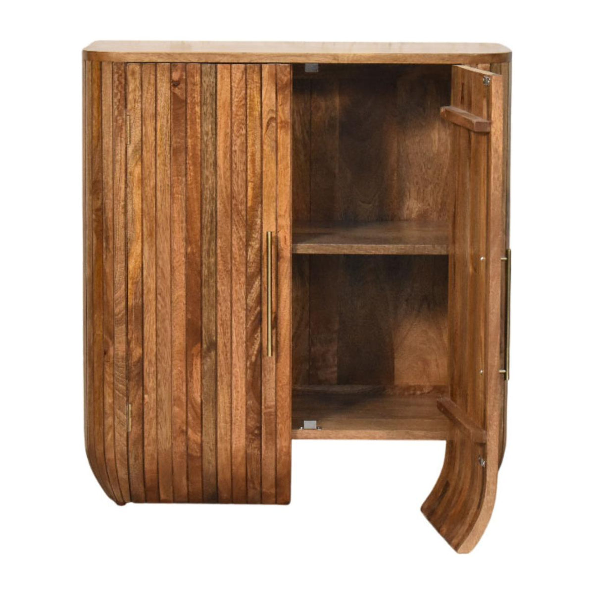 Highland Fluted Curved Solid Timber Cabinet
