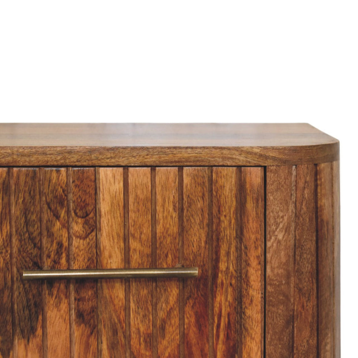 Highland Fluted 2 Drawer Timber Nightstand