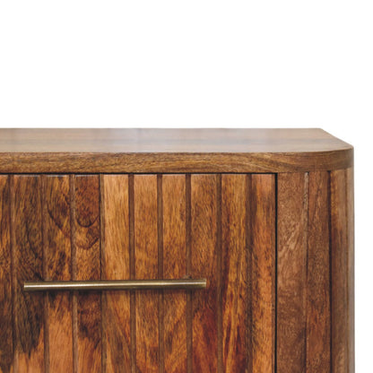 Highland Fluted 2 Drawer Timber Nightstand