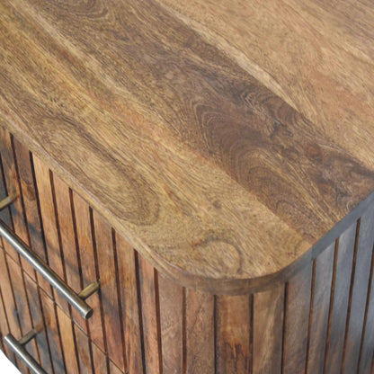 Highland Fluted 2 Drawer Timber Nightstand