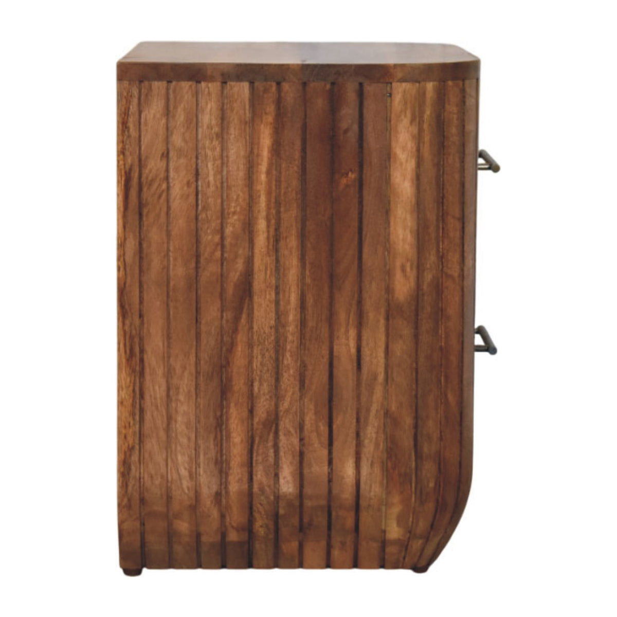 Highland Fluted 2 Drawer Timber Nightstand