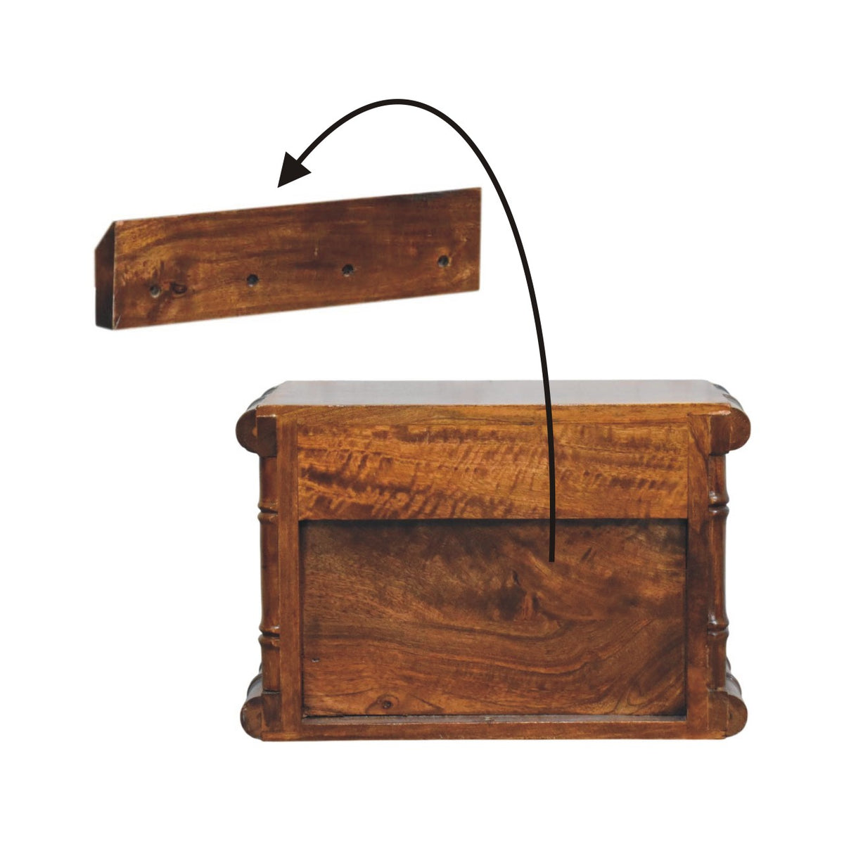Key West Bamboo Floating Chestnut Nightstand