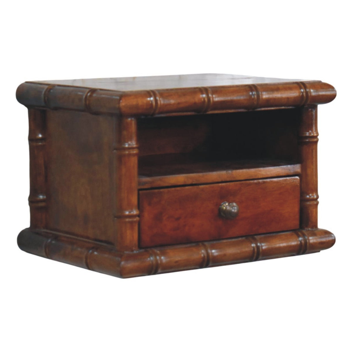 Key West Bamboo Floating Chestnut Nightstand