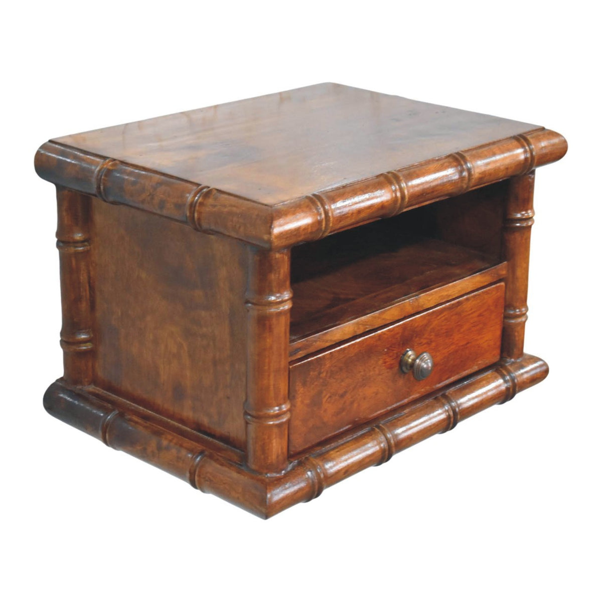 Key West Bamboo Floating Chestnut Nightstand