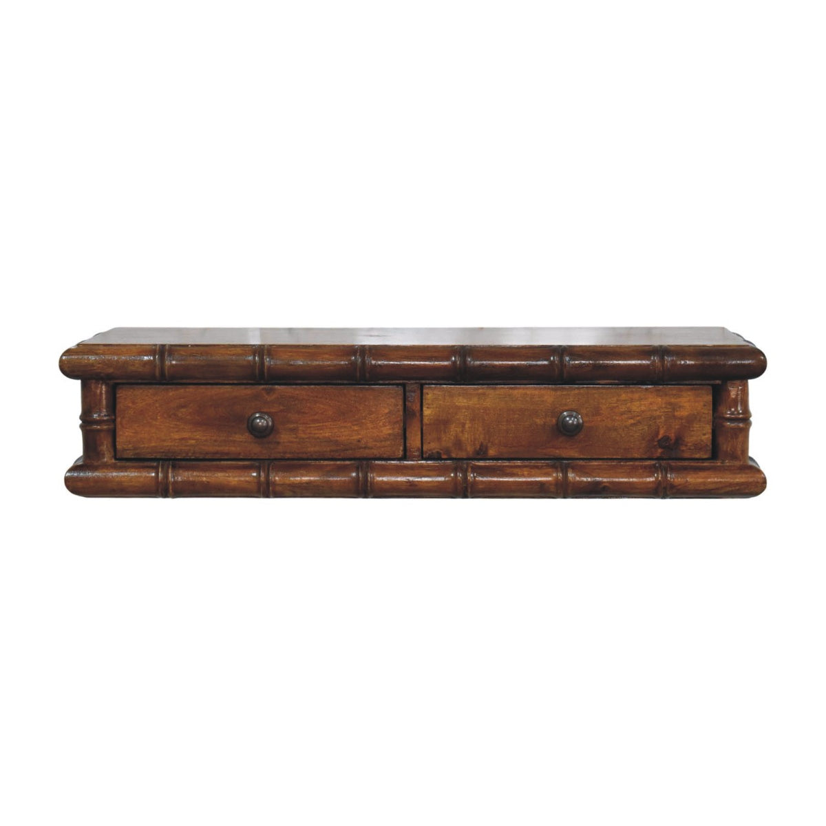 Key West Bamboo 2 Drawer Chestnut Console