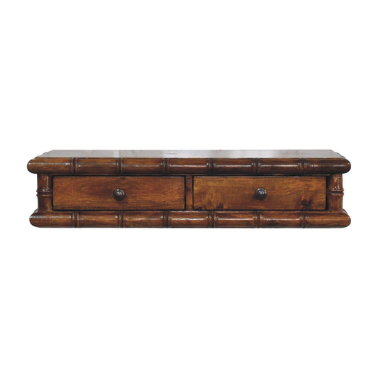 Key West Bamboo 2 Drawer Chestnut Console