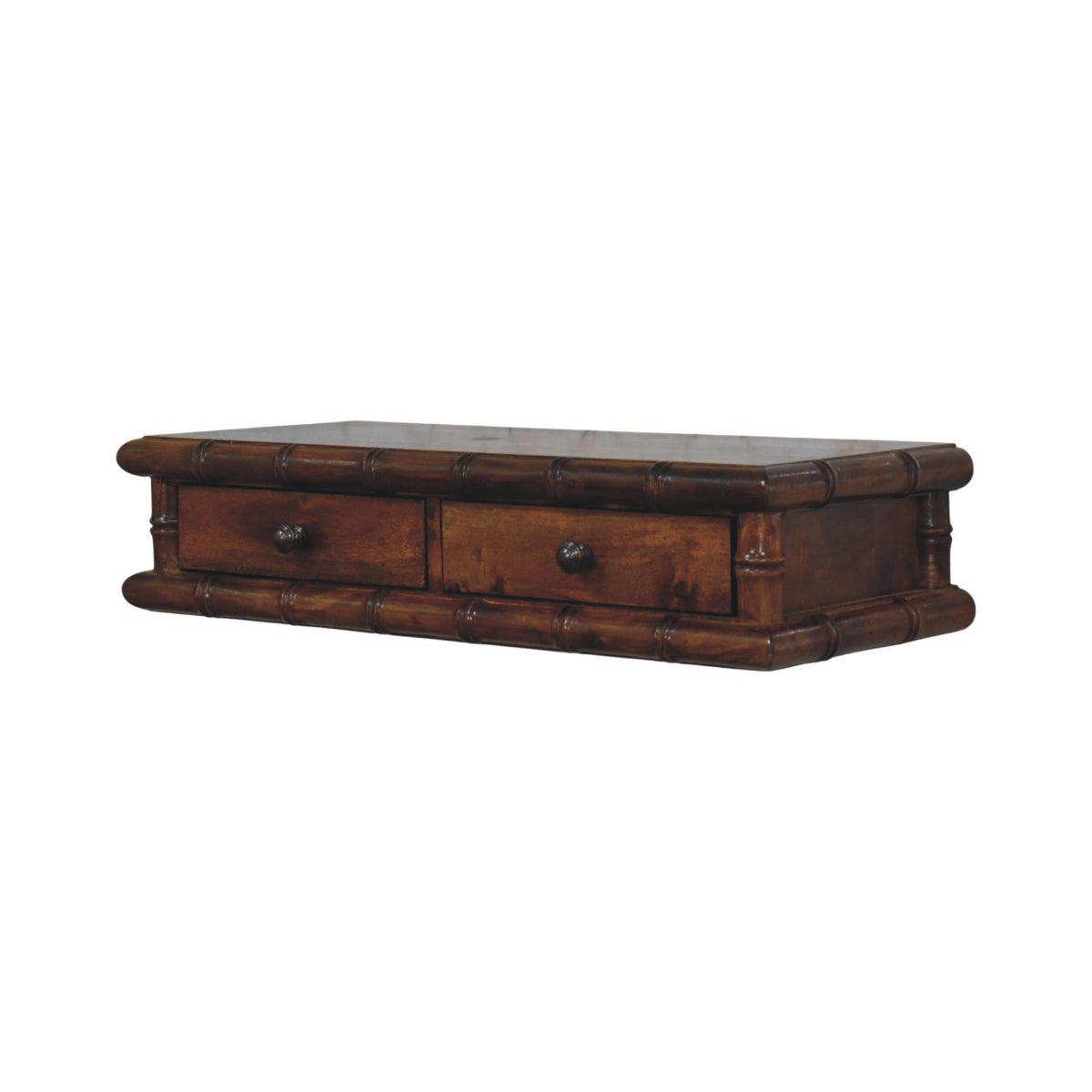 Key West Bamboo 2 Drawer Chestnut Console