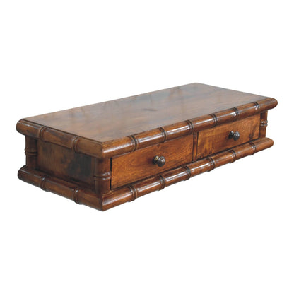 Key West Bamboo 2 Drawer Chestnut Console