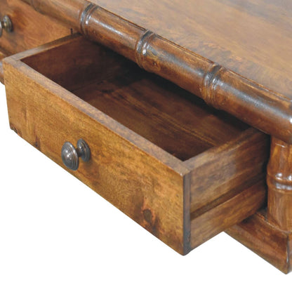 Key West Bamboo 2 Drawer Chestnut Console