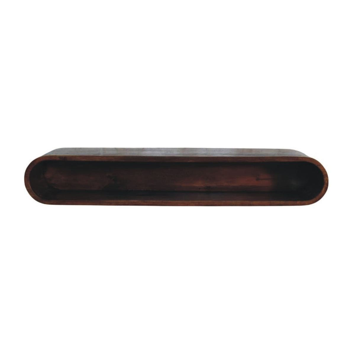 Taos Chestnut Floating Curved TV Console