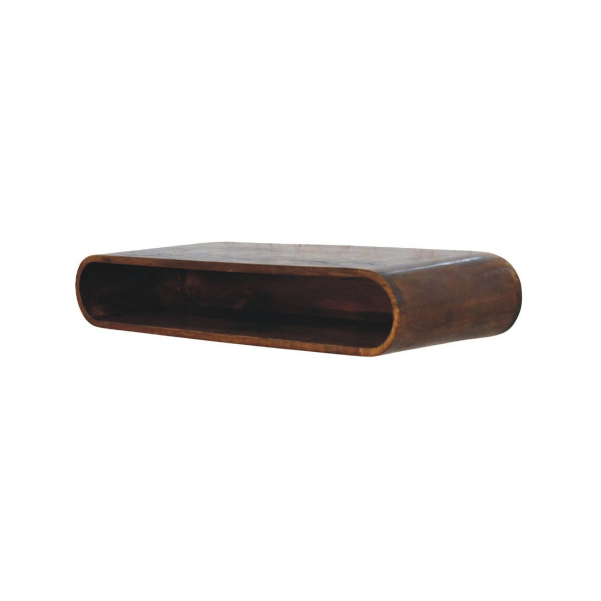 Taos Chestnut Floating Curved TV Console