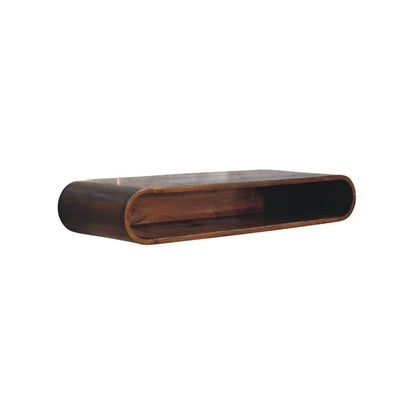 Taos Chestnut Floating Curved TV Console