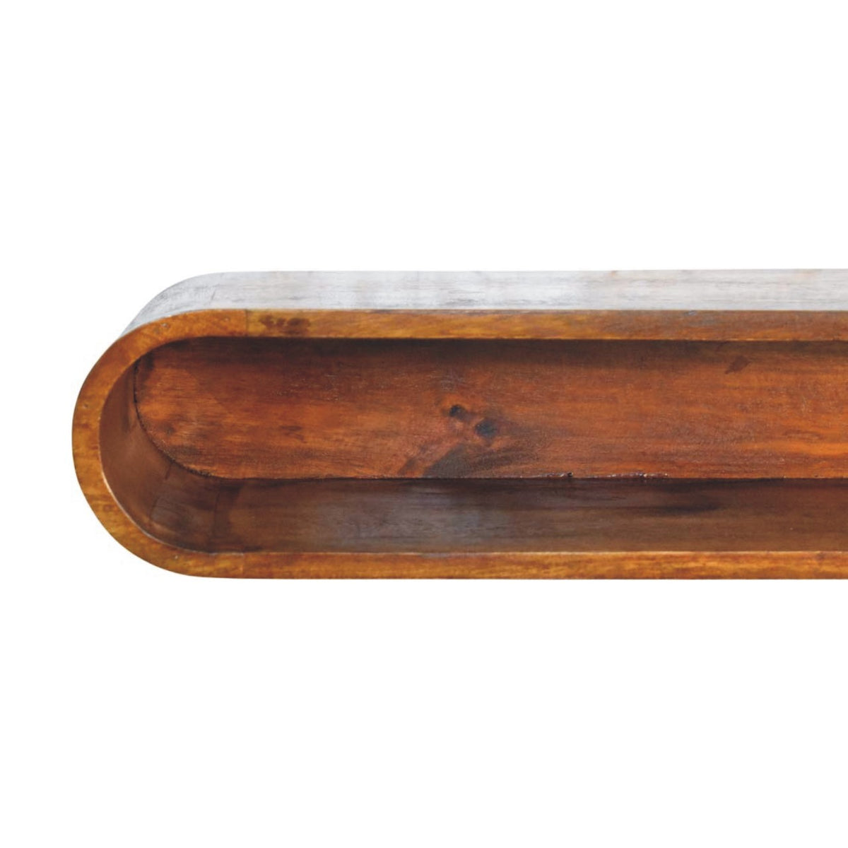 Taos Chestnut Floating Curved TV Console