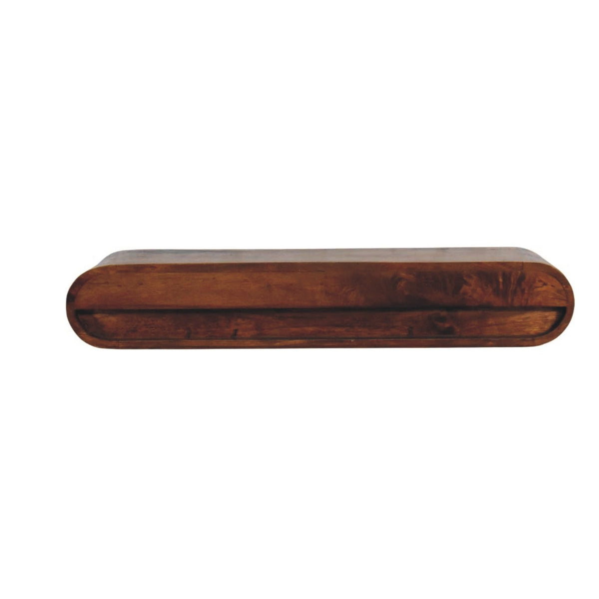 Taos Chestnut Floating Curved TV Console