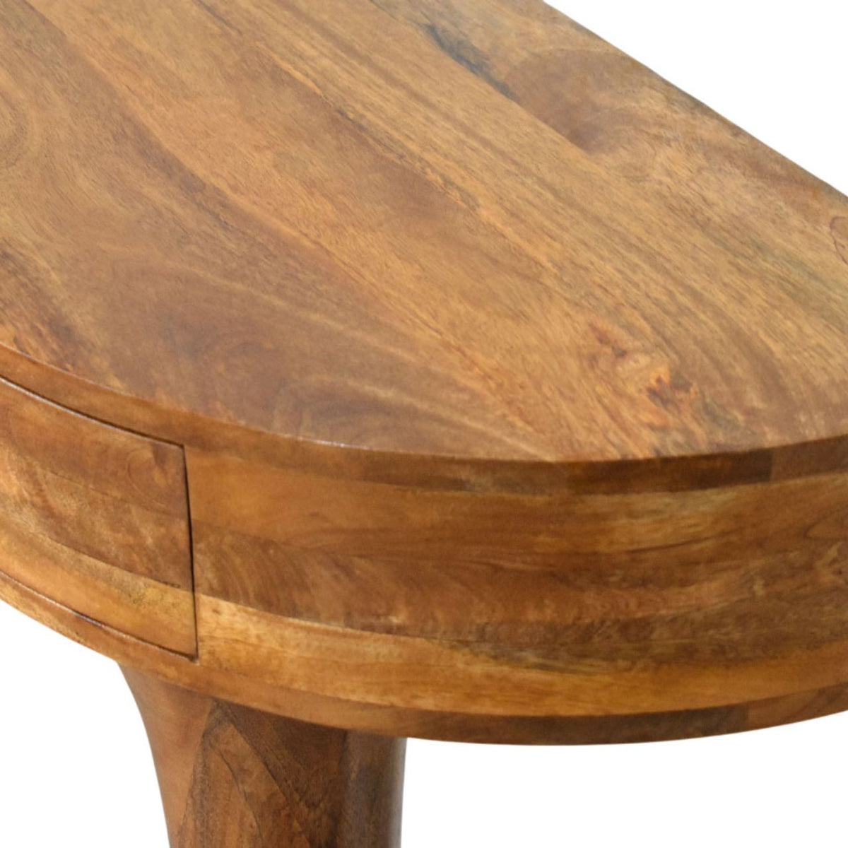 Taos Amber Oak Pedestal Console Table