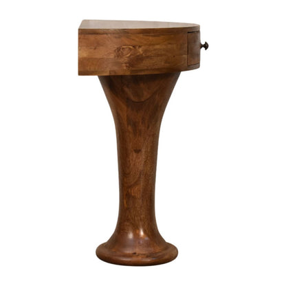 Taos Amber Oak Pedestal Console Table