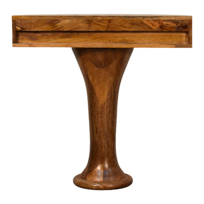 Taos Amber Oak Pedestal Console Table