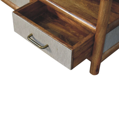 Ojai Golden Teak Rattan 2-Drawer Table