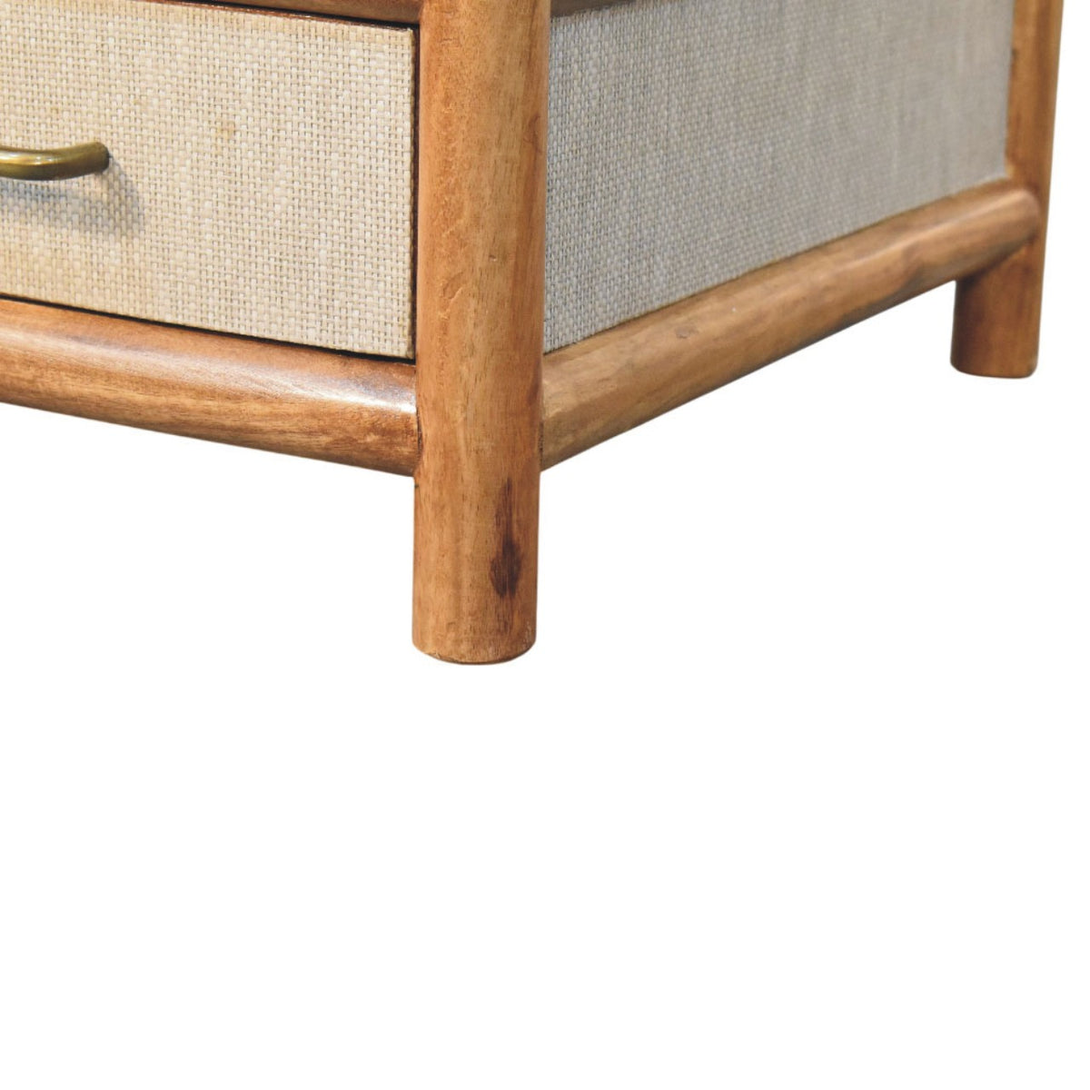 Ojai Golden Teak Rattan 2-Drawer Table