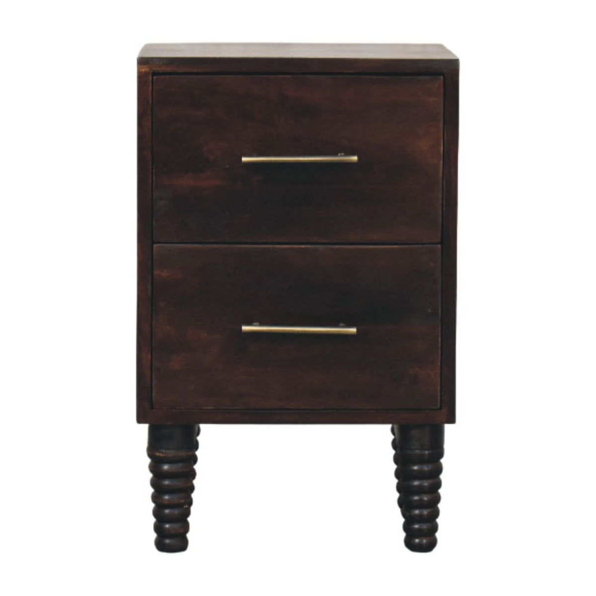 Savannah Spindle Mocha 2 Drawer Nightstand
