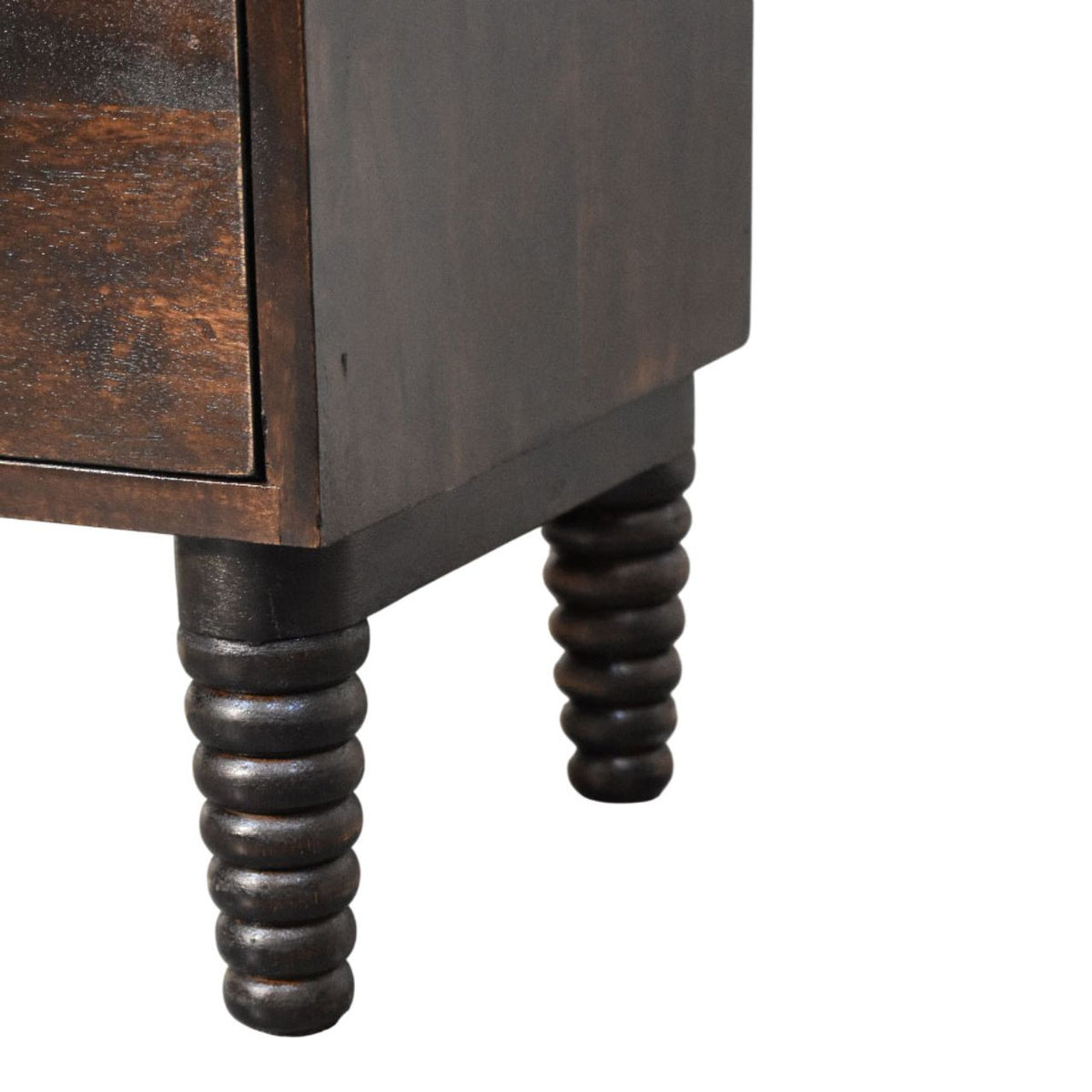 Savannah Spindle Mocha 2 Drawer Nightstand