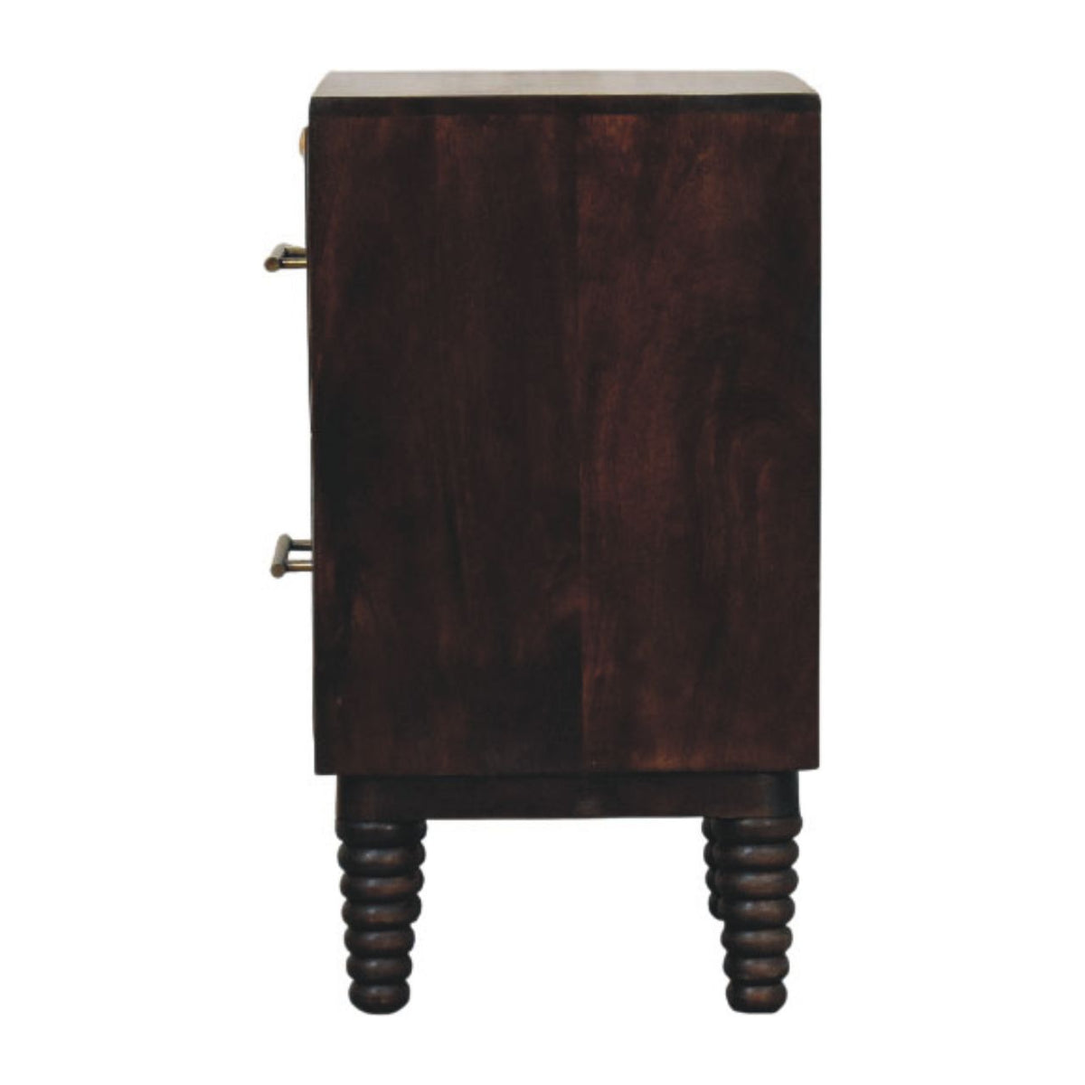 Savannah Spindle Mocha 2 Drawer Nightstand