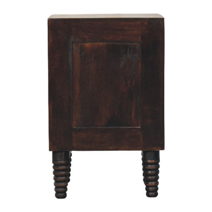 Savannah Spindle Mocha 2 Drawer Nightstand