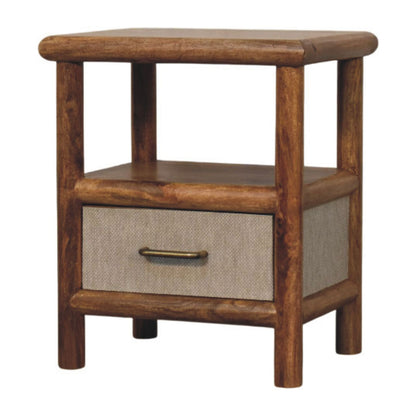 Ojai Golden Teak Rattan Bedside Nightstand