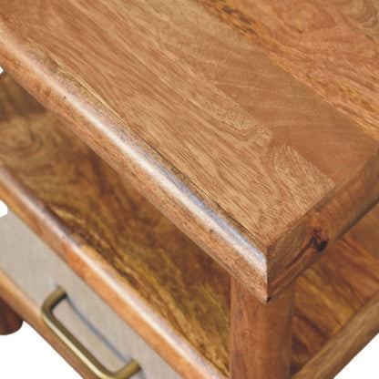 Ojai Golden Teak Rattan Bedside Nightstand