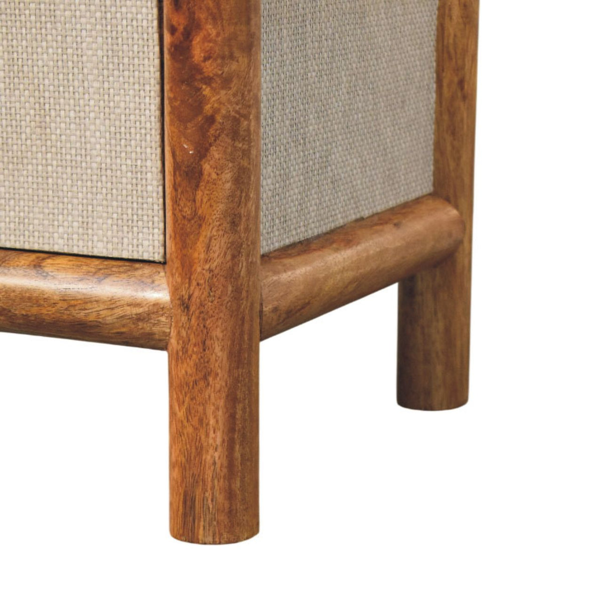Ojai Golden Teak Rattan Bedside Nightstand