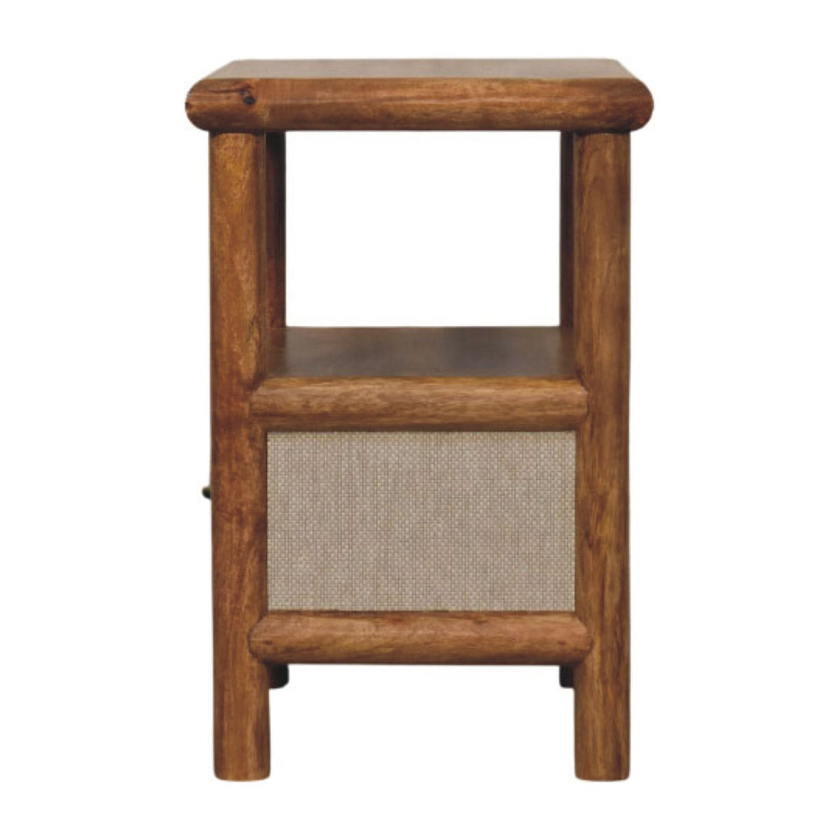 Ojai Golden Teak Rattan Bedside Nightstand