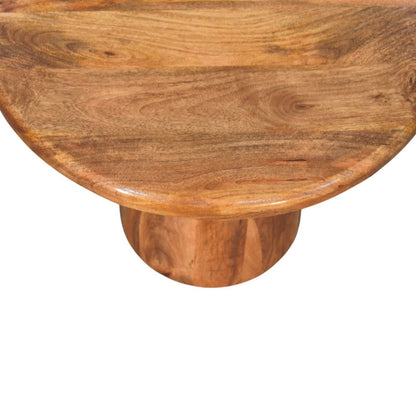 Taos Golden Teak Sculpted Pedestal Table