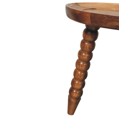Savannah Spindle Golden Teak Tray Side Table