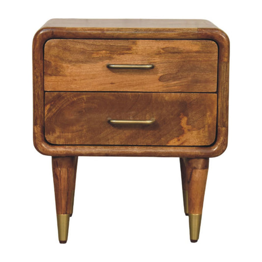 Bellevue Amber Oak Toned 2 Drawer Nightstand