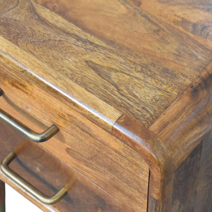 Bellevue Amber Oak Toned 2 Drawer Nightstand