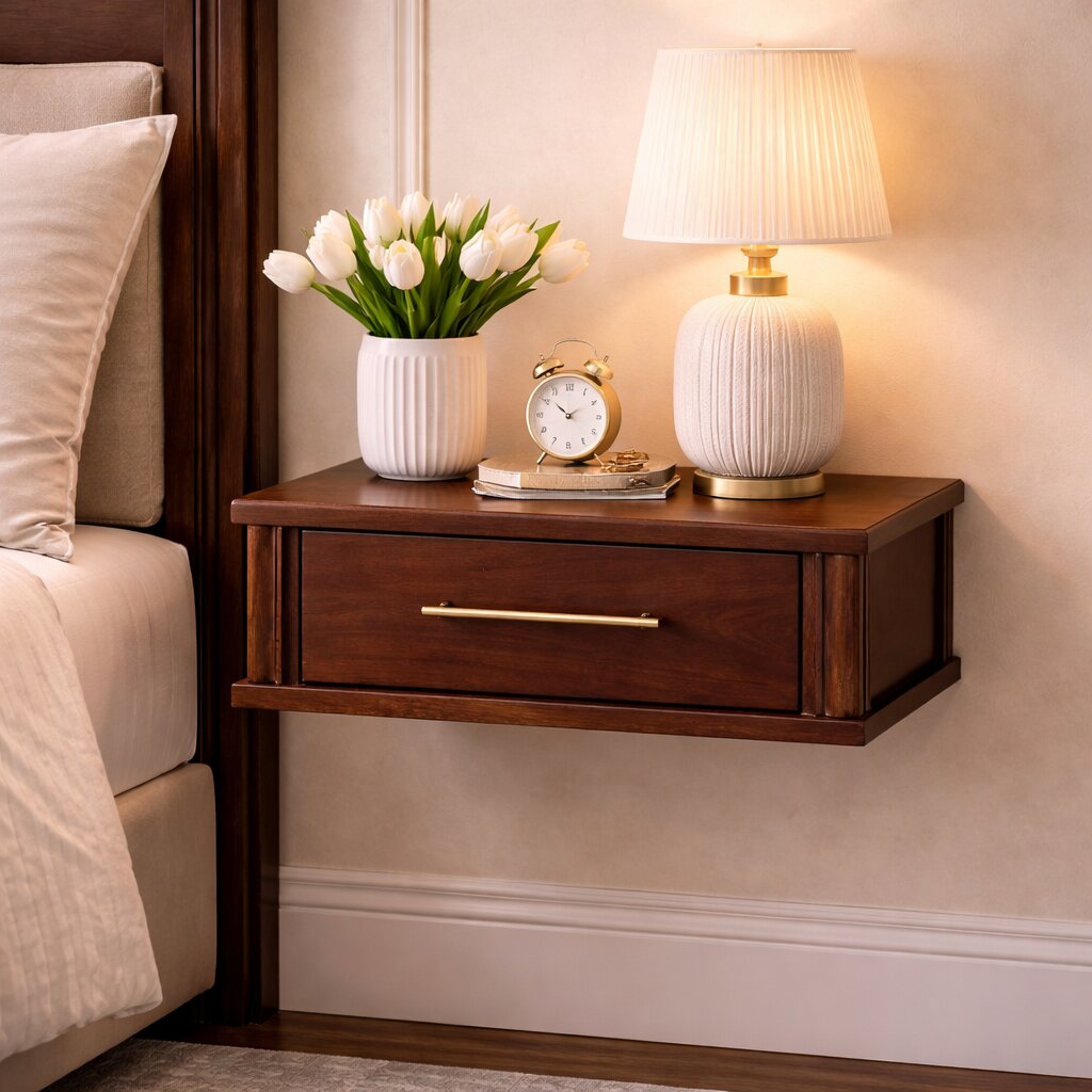 Winewood Floating 1 Drawer Bedside Table