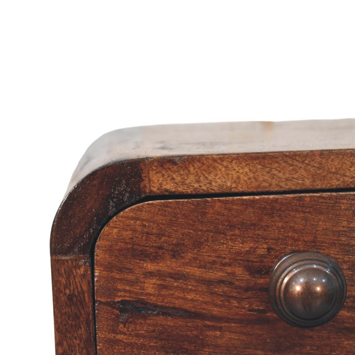 Big Sur Walnut Curved 1 Drawer Nightstand