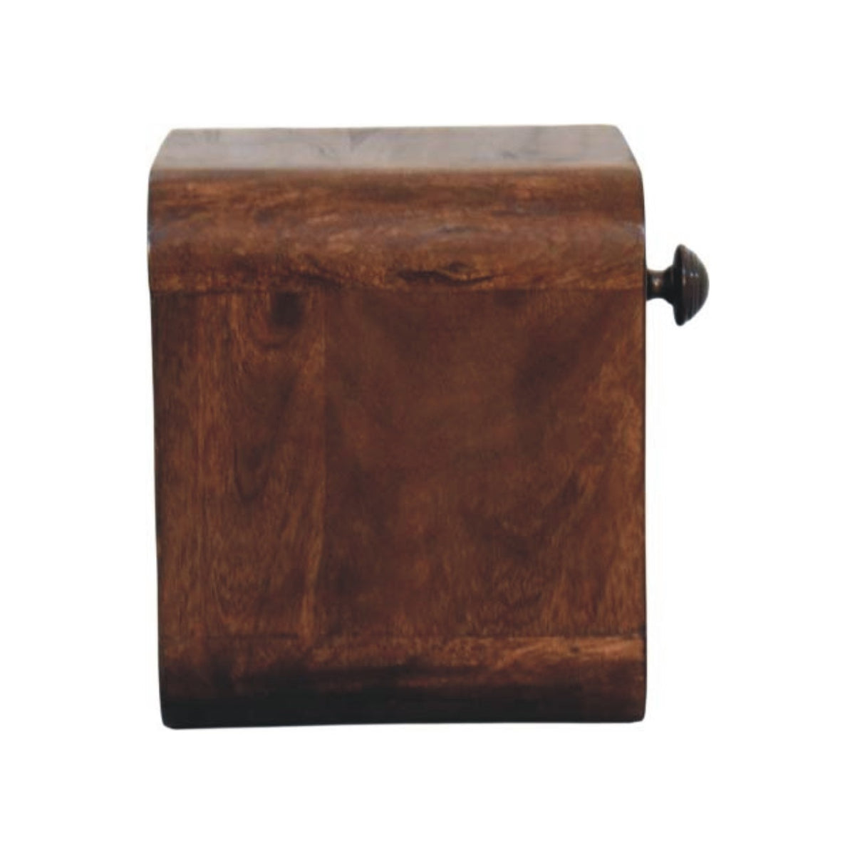 Big Sur Walnut Curved 1 Drawer Nightstand