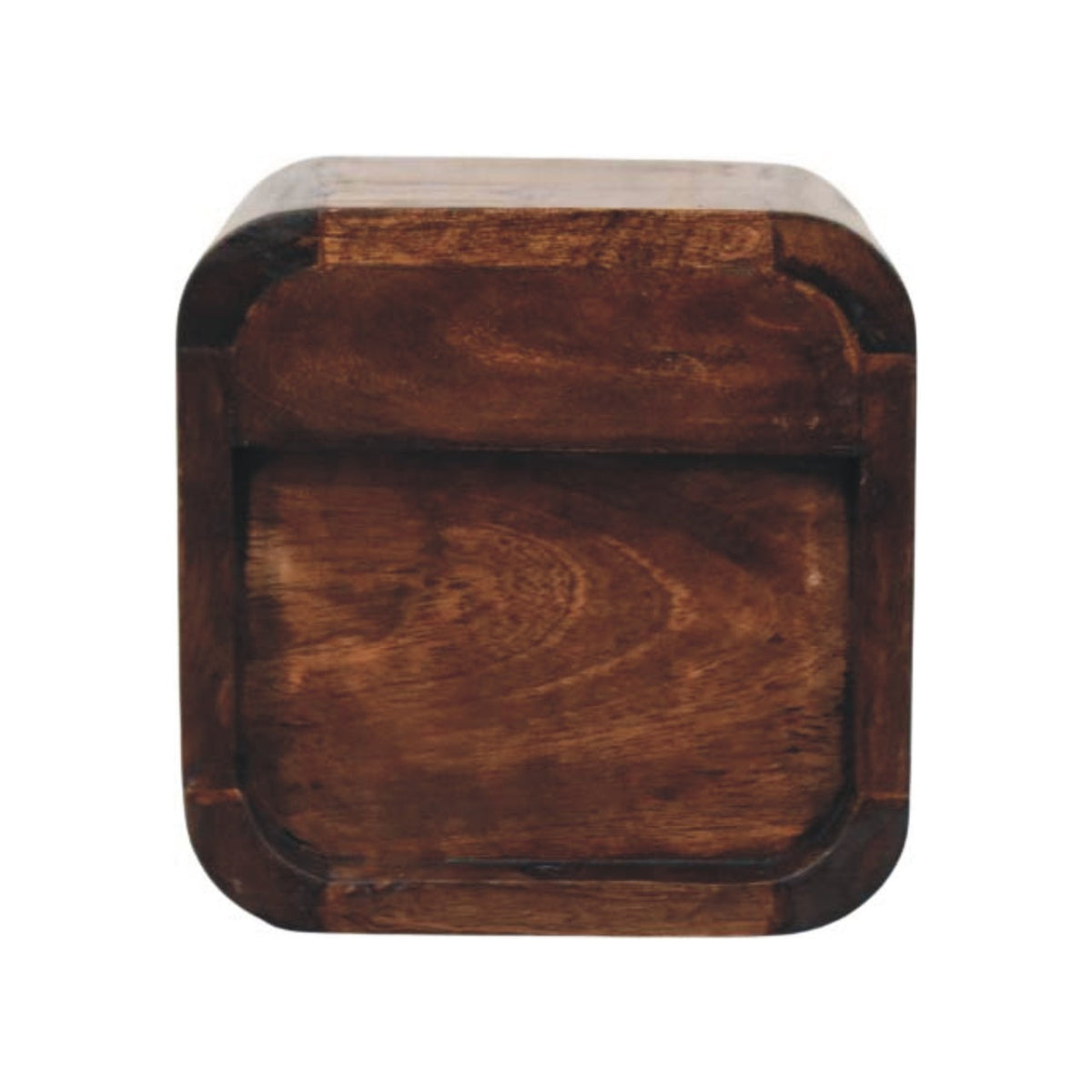 Big Sur Walnut Curved 1 Drawer Nightstand